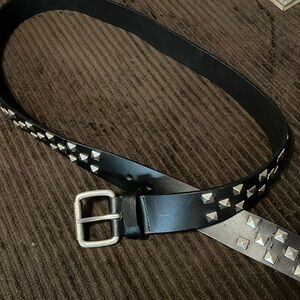 Studded Leather Belt